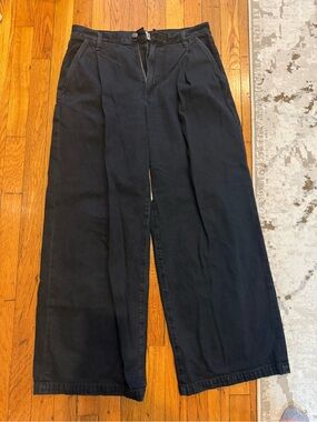 Agolde Black Wide Leg Jeans